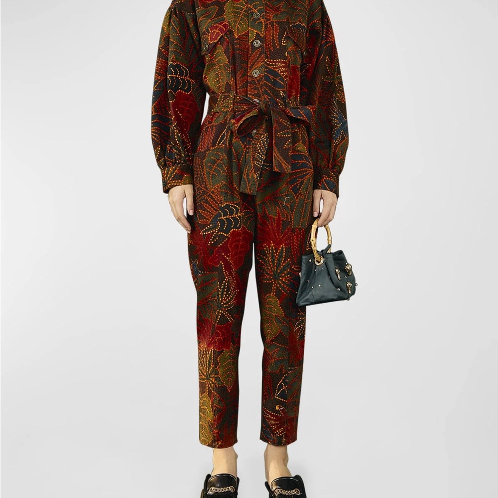 Farm Rio Jumpsuit Romper Black Rainforest Black New NWT  cotton Longsleeve